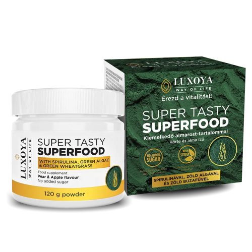 Super Tasty Superfood - Körte Alma ízesítésű Italpor - 120g